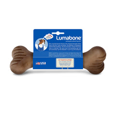 Lumabone Bulkster durable nylon bone withstands rigorous chewing sessions.