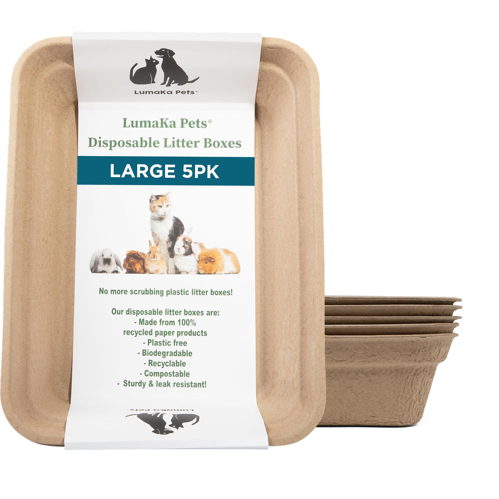 LumaKa Pets large pack front view shows sturdy, mess-free design for home use