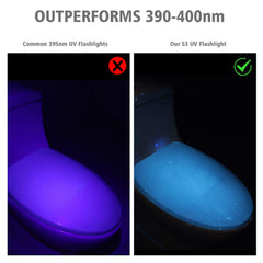 LUMENSHOOTER S3 resin-curing-demo demonstrates 365nm performance for curing tasks