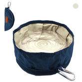 LumoLeaf collapsible dog bowls open for easy feeding on the go and travel-ready.