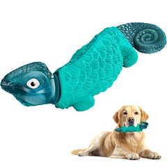 LunaPaw indestructible dog toy with bacon-lizard design for powerful chewers and long play.