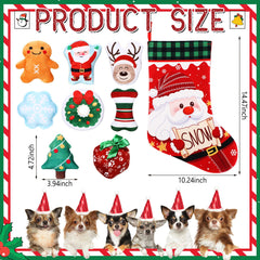 Lunmon Santa Claus dog toy: bright squeaky holiday fun for puppies.