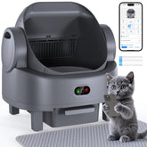 LUODIER open-top self-cleaning litter box designed for easy access and quick feline entry.