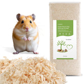 Luoglude aspen bedding pack open showing compressed shavings for quick setup