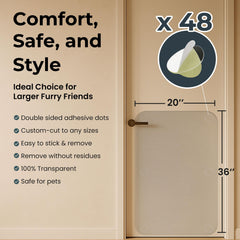 Lupvar crystal-clear scratching guard blends invisibly with wall or door