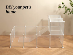 LURIVA clear plastic playpen 12x12 view helps monitor pets.