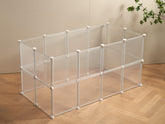 LURIVA transparent small animal playpen indoors keeps your pet visible during play.