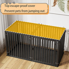 LURIVA waterproof-mat-base-inside crate keeps floors clean and pets comfortable