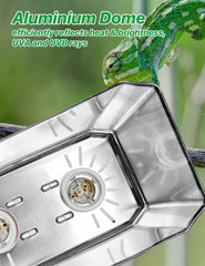 LURMMUE dual dome lamp reflector dome boosts heat reflection for reptiles
