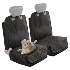 Lusso Gear dog seat cover front-2-pack waterproof protects front seats from muddy paws.