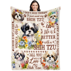 Lussues Nee Shih Tzu Blanket 50x60 offers cozy warmth for couch cuddling