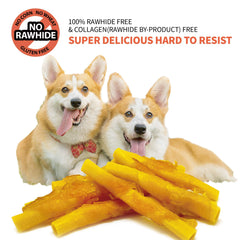 LuvChew rawhide-free wheat-free label closeup emphasizes safer, digestible treat