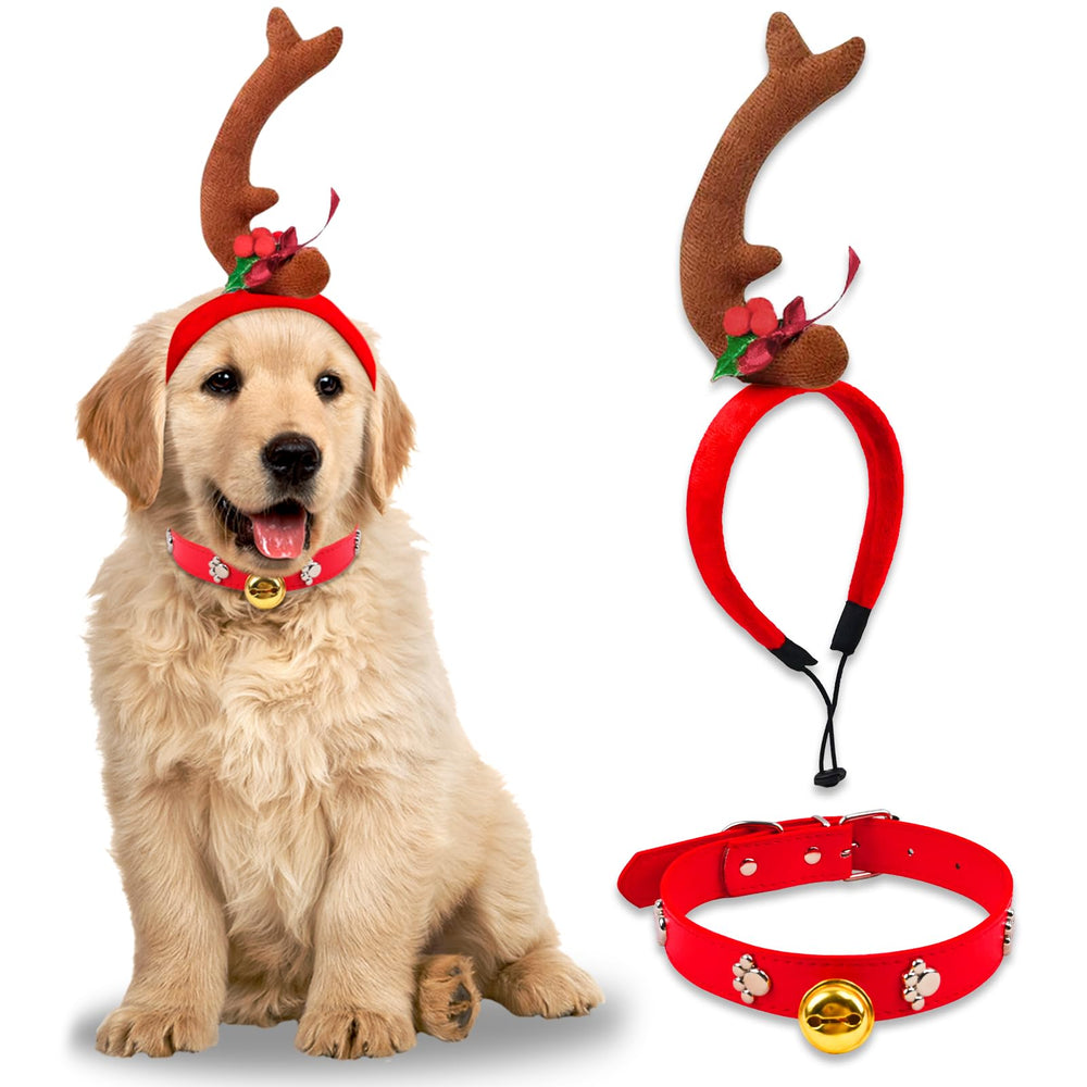 Luzcexs dog-antler-headband-brown keeps your pup festive and comfortable during celebrations.