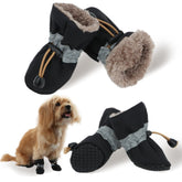 LUZGAT Dog Snow Boots pack of four protect paws in winter weather.