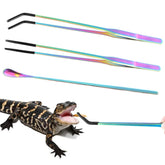 LveSunny feeding tongs straight tip for precise reptile feeding control.
