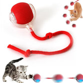 LVTEJPI 2025 interactive rolling ball toy in red keeps pets engaged during play.