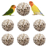 LWINGFLYER 6-piece sola-ball-toy for parrots offers engaging chewing and beak maintenance.
