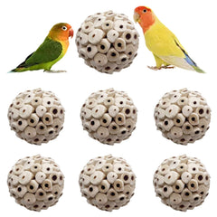 LWINGFLYER 6-piece sola-ball-toy for parrots offers engaging chewing and beak maintenance.