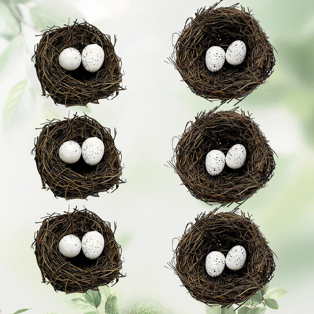 LWINGFLYER bird nest close-up highlights natural rattan texture for crafts.