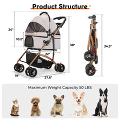 LXEVRA detachable carrier in grey for quick travel and car-seat use.