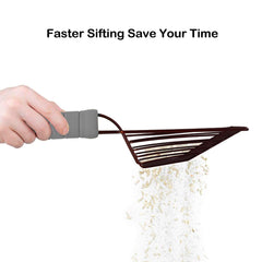 Lxmons cat litter scoop wide-slots for quick sifting and litter savings