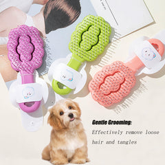 Lyaiwever small dog brush promotes massage and relaxation during grooming sessions.