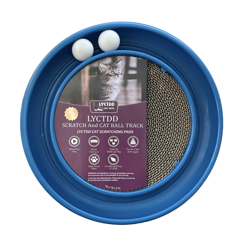 LYCTDD interactive cat ball track blue base boosts engaging play