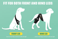 Lyderpet knee brace with adjustable straps for easy on-and-off use.