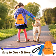 Lynxking check-cord dog leash floating-rope blue highly visible