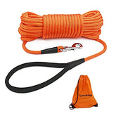 Lynxking Check Cord Leash 10ft orange in use for recall training and outdoor drills