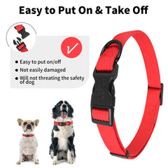 Lynxking dog collar adjustable sizes close-up demonstrates secure fit for growing dogs.