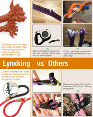 Lynxking slip lead closeup shows 2-in-1 design for easy on/off during training