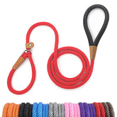 Lynxking dog leash slip lead closeup handle shows padded grip for comfortable control