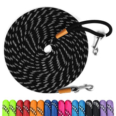 Lynxking long dog leash reflective night walk for safer evening strolls.