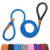 Lynxking Slip Lead full view shows 8 ft rope and padded handle for comfortable walks.