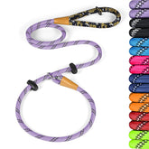 Lynxking slip lead light purple with a comfortable half-inch rope grip