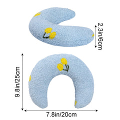 Lystaii cat calming pillow embroidery pattern highlights cute peach detail.