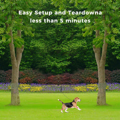 LZ.MZXU dog tie out cable heavy-duty buckles ensure durable security during play.
