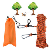 LZ.MZXU dog tie out cable orange 50ft setup for quick, safe outdoor anchoring.