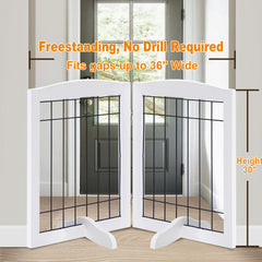 LZRS 2-Panel Folded Storage Dog Gate demonstrates compact storage when not in use