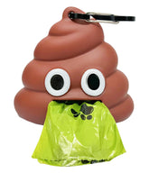 LZSOMPK poop bag holder attached to leash with carabiner for quick cleanup.
