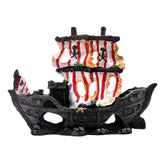 M2cbridge Striped Pirate Shipwreck aquarium decor adds natural color and realism.
