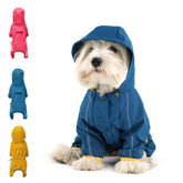 Mabawa dog raincoat with reflective strips improves night visibility during evening walks.