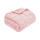 MACEVIA small fleece blanket for pets in light pink, 24x29, ideal for cozy naps.