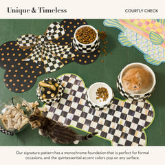 MACKENZIE-CHILDS Courtly Check close-up highlights hand-painted pattern.