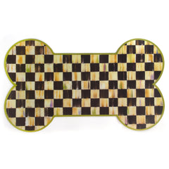 Mackenzie-Childs Pup Placemat bone-shaped mat keeps floors clean during meals and adds charm.