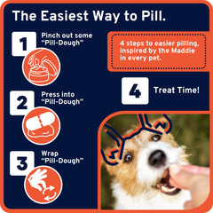 Maddie's pet-pill-pocket shot highlights built-in pocket for medications.