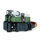 MADE TO ROAM Premium dog collar Nevada Evening closeup buckle for easy on/off during outdoor adventures.