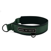 MADE TO ROAM premium everyday-dog-collar-martingale-slip over-head design enables easy on/off.