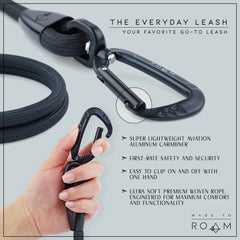 MADE TO ROAM Premium Everyday Leash ultra-soft rope texture for comfortable daily use